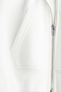 Hooded Jacket with Embroidered Motif