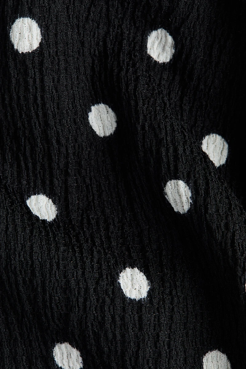 MAMA Crinkled Wrap Dress