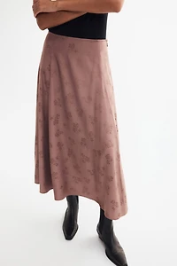 Jacquard-Weave A-Line Skirt