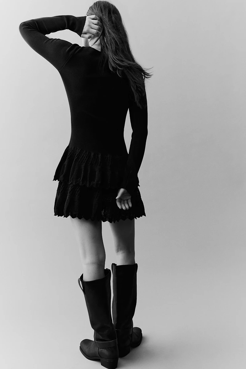 Dress with Tiered Skirt