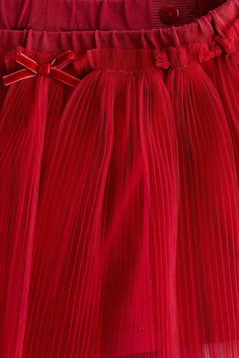 Jupe plissée en tulle