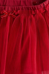 Jupe plissée en tulle