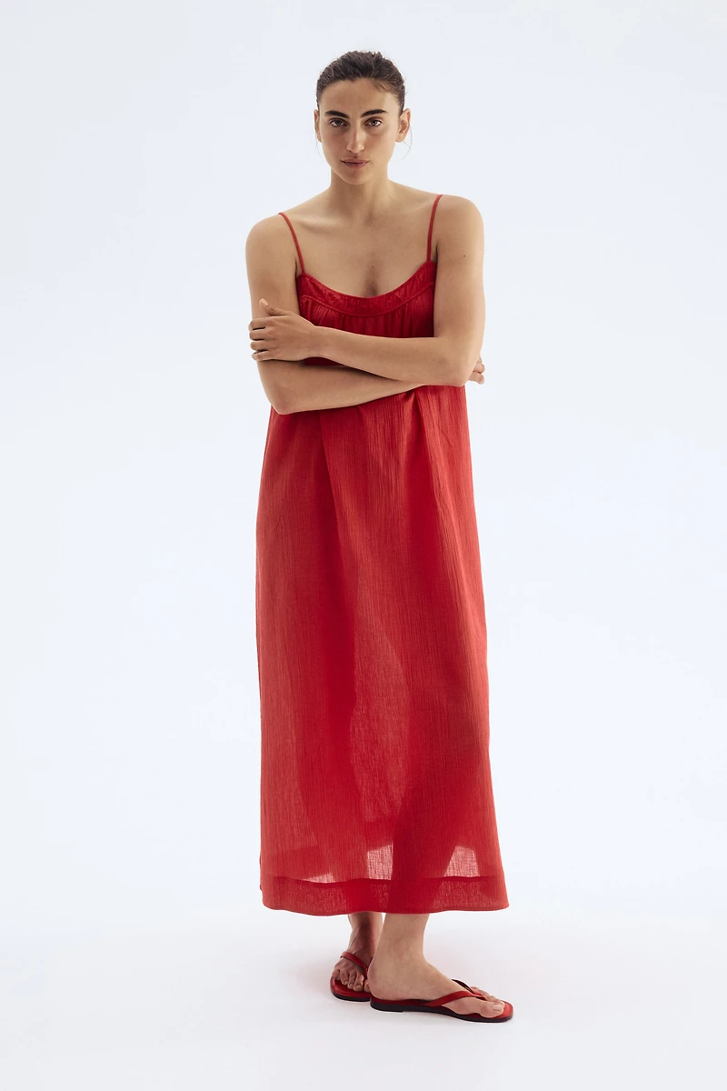 Crinkled Slip Dress