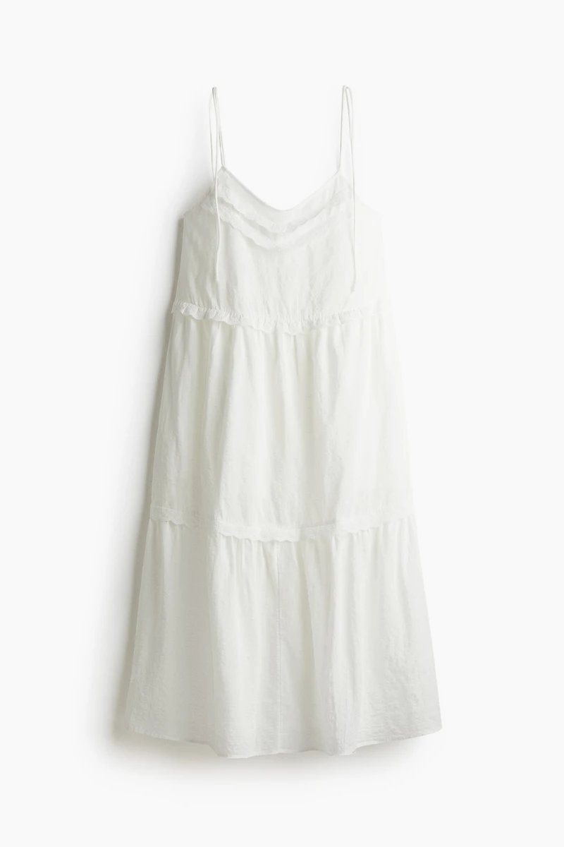 Dress with Tie Shoulder Straps