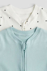 2-pack Cotton Pajama Jumpsuits