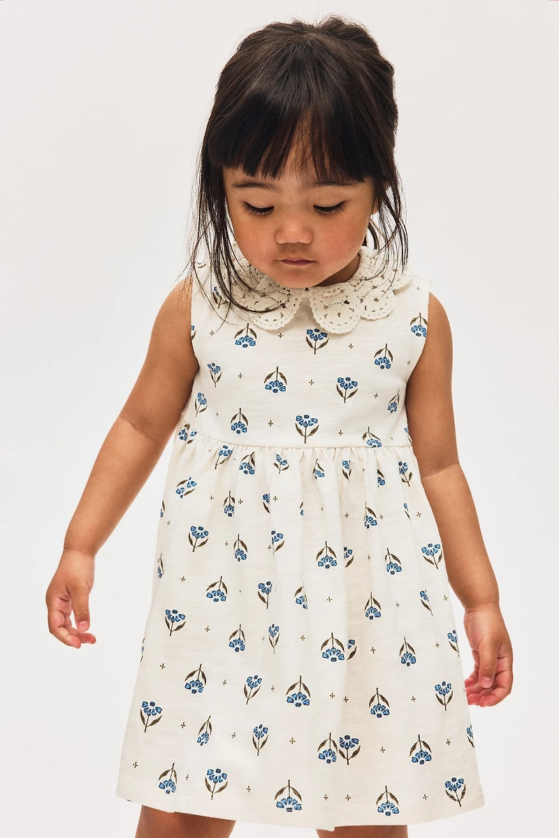 Jersey Dress with Collar