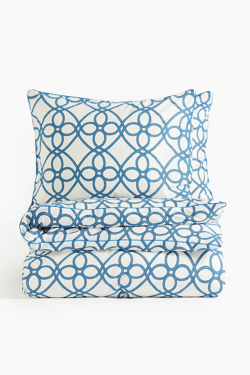Patterned King/Queen Duvet Cover Set