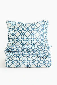 Patterned King/Queen Duvet Cover Set
