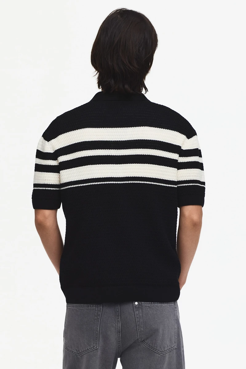 Regular-Fit Pointelle-Knit Polo Shirt