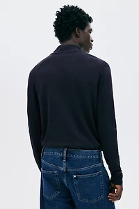 Chandail coupe classique à col fermeture éclair