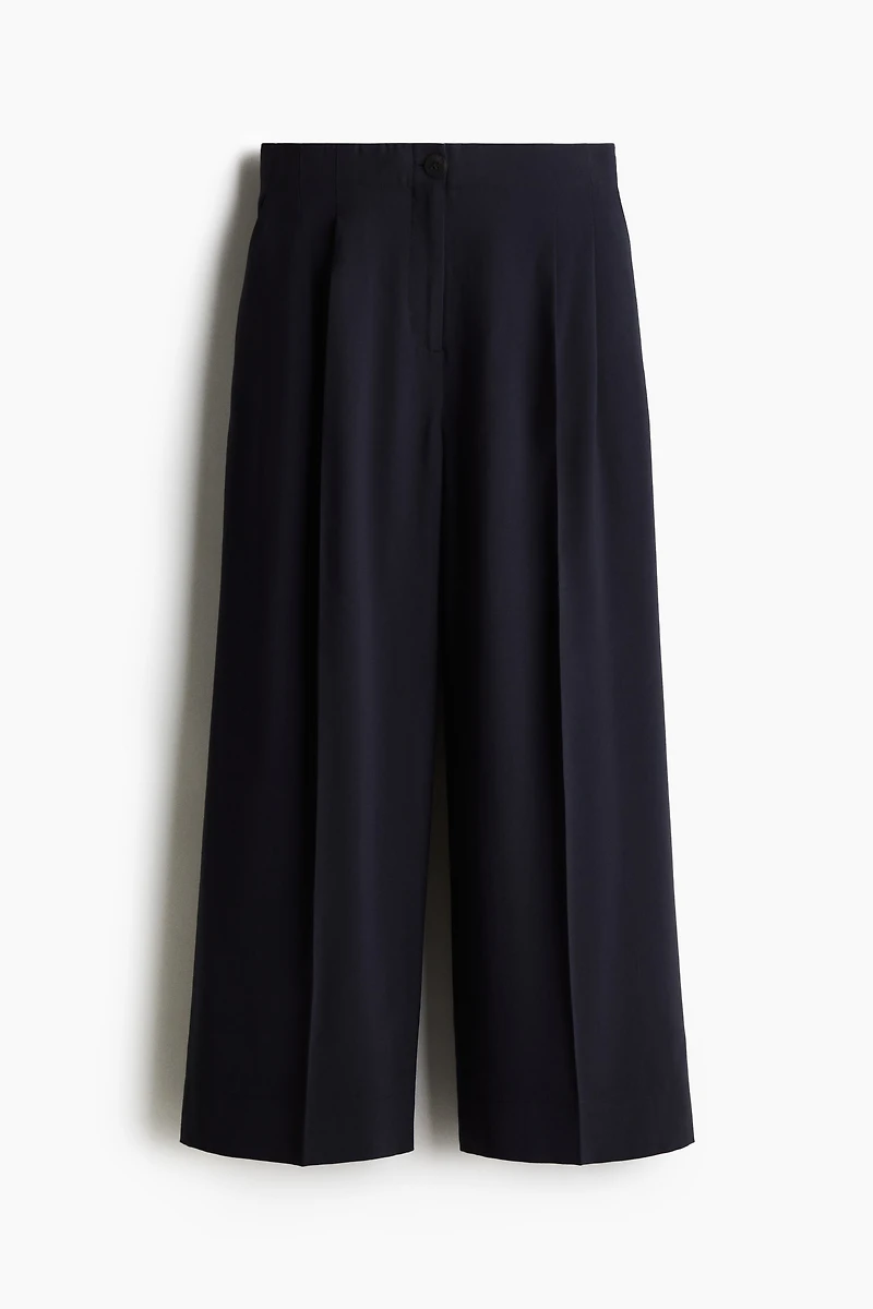 Wide-Leg Ankle-Length Pants