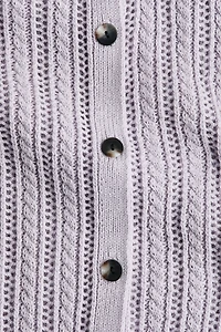 Pointelle-Knit Cardigan