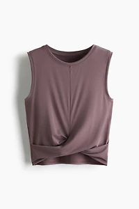 Slim-Fit Twist-Detail Sports Tank Top