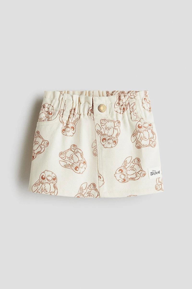 Printed Twill Skirt