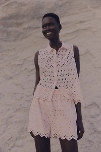 Eyelet-Embroidered Shirt