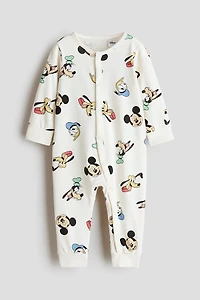 Printed Cotton Pajama Jumpsuit