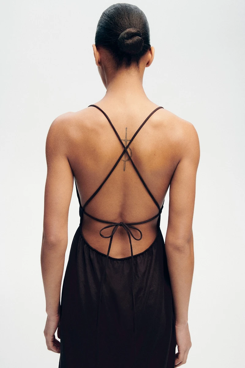 Tiered Tie-Back Dress