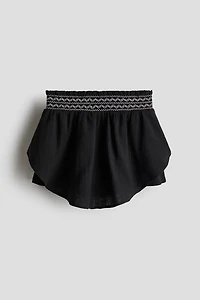 Smock-Detail Muslin Skort