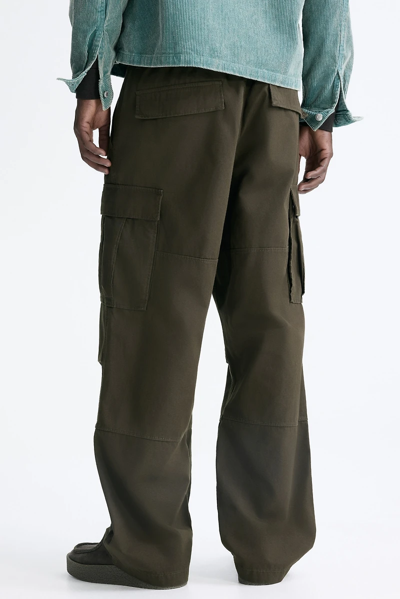 Relaxed-Fit Cotton Cargo Pants