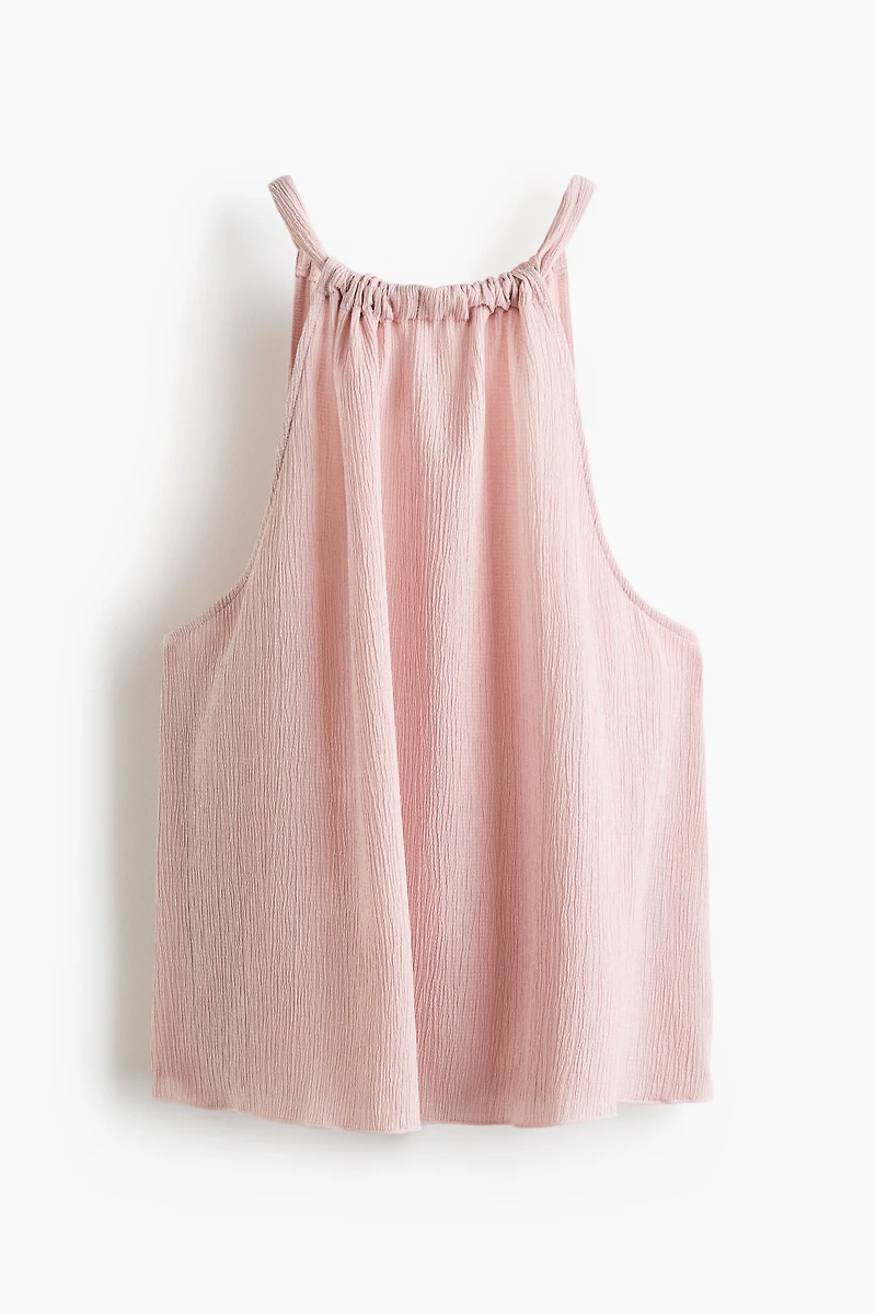 Crinkled Drawstring Top