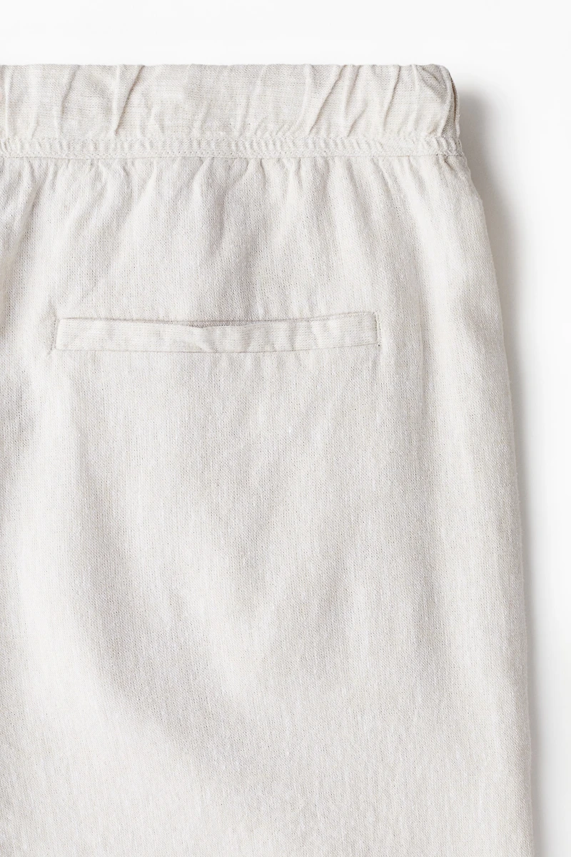 Short coupe décontractée en lin mélangé