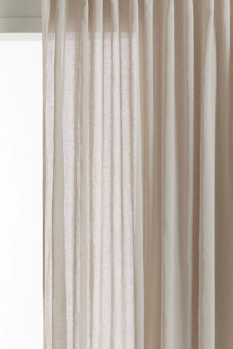 1-pack Wide Linen-Blend Curtain Panel