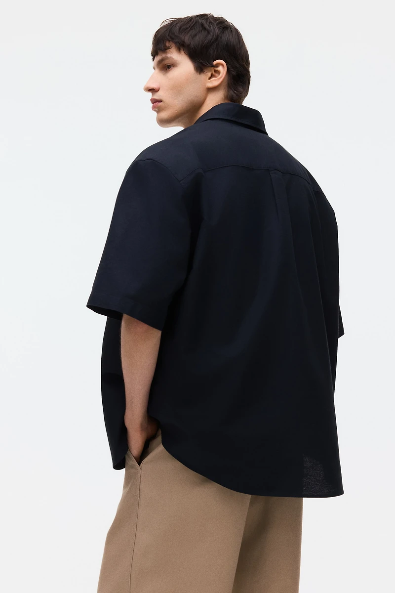 Relaxed-Fit Short-Sleeved Oxford Shirt