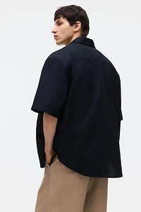 Relaxed-Fit Short-Sleeved Oxford Shirt