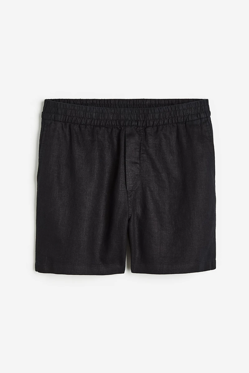 Regular Fit Linen Shorts
