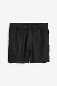 Regular Fit Linen Shorts