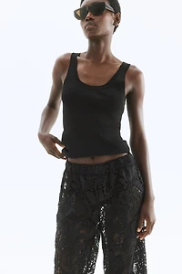 Wide-Leg Lace Pants
