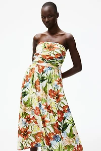 Pleated Bandeau Dress