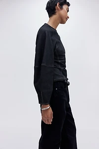 Denim-Look Top
