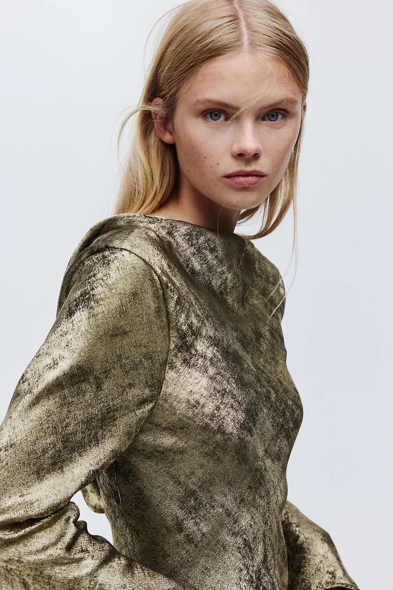 Open-Back Satin Dress