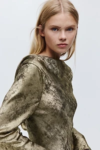 Open-Back Satin Dress