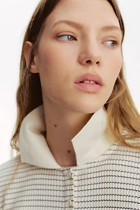 Rib-Knit Polo Shirt