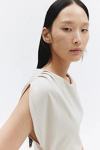 Robe en jersey à encolure bateau