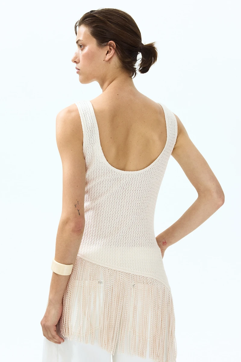 Haut asymétrique à franges
