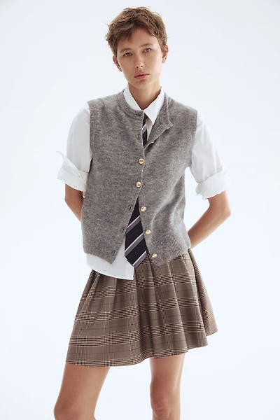 Gilet sans manches en fin tricot