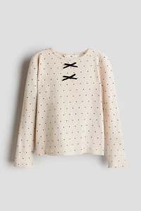 Haut en coton côtelé