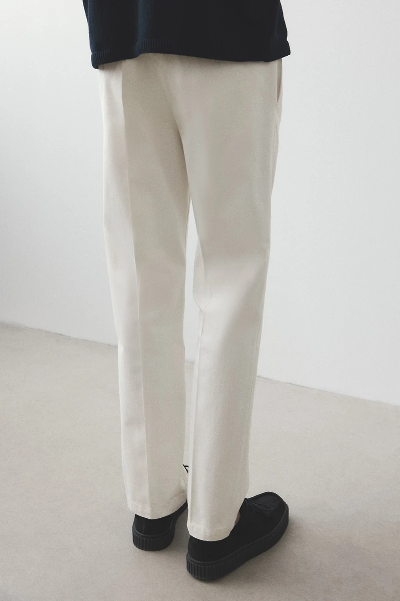 Regular-Fit Crease-Leg Chinos