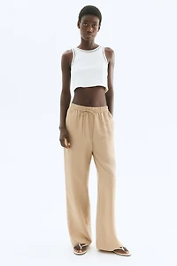 Linen-Blend Pants