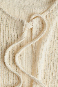 Tie-Front Peplum Top