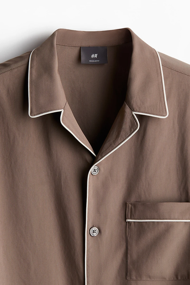 Chemise Coupe Classique à col cubain