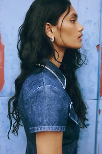 Robe ornementée en denim