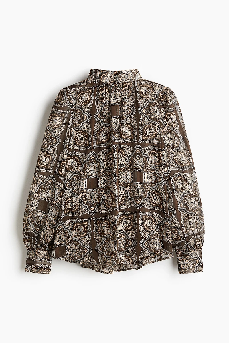 Stand-Up Collar Blouse