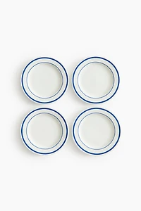 Lot de 4 mini assiettes en porcelaine