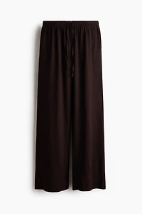 Pantalon large en lin mélangé