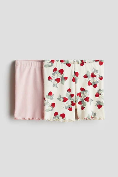 Lot de 2 shorts cycliste côtelés
