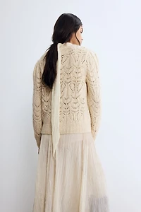 Pointelle-Knit Sweater
